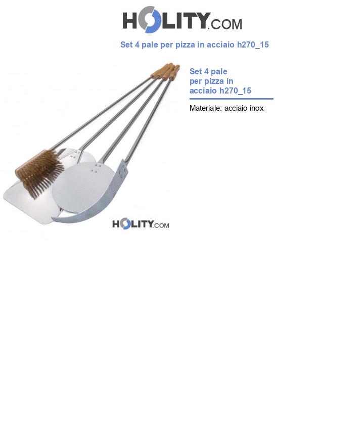 Set 4 pale per pizza in acciaio h270_15