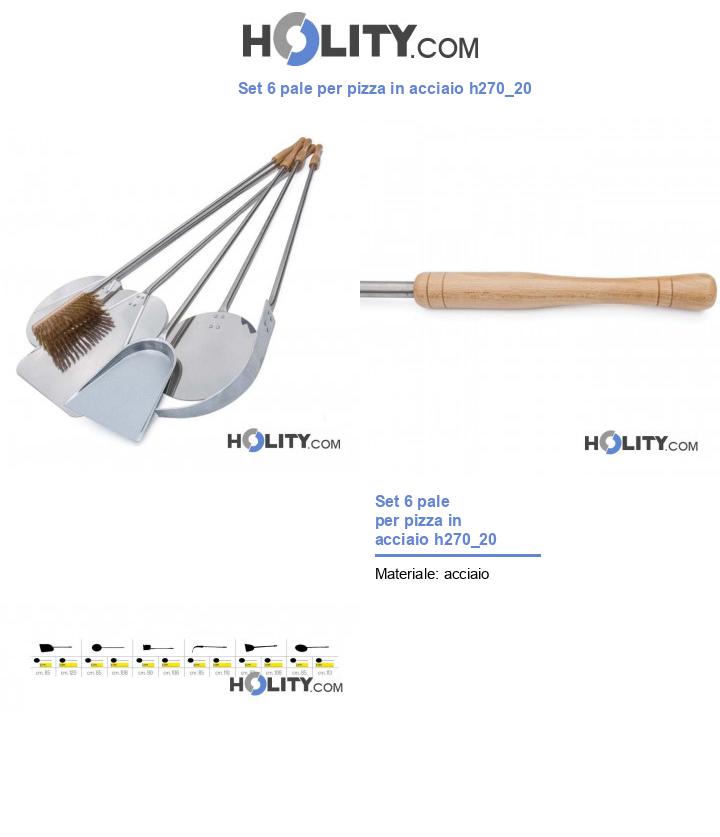 Set 6 pale per pizza in acciaio h270_20