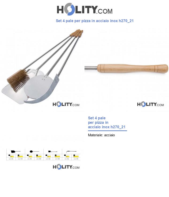 Set 4 pale per pizza in acciaio inox h270_21