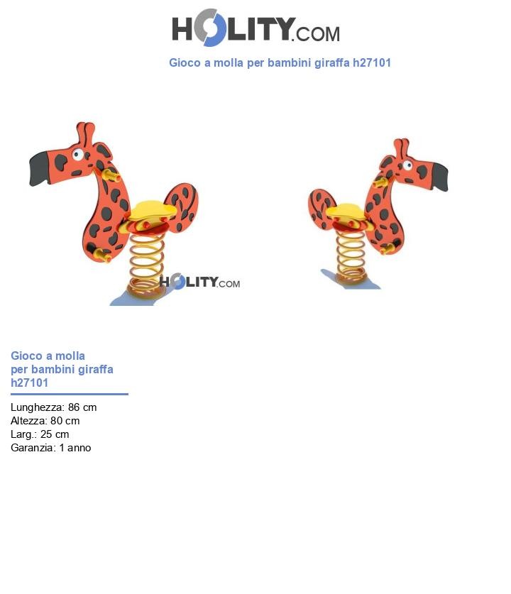 Gioco a molla per bambini giraffa h27101