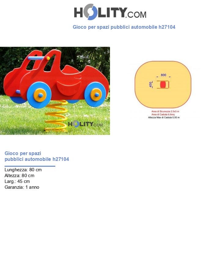 Gioco per spazi pubblici automobile h27104