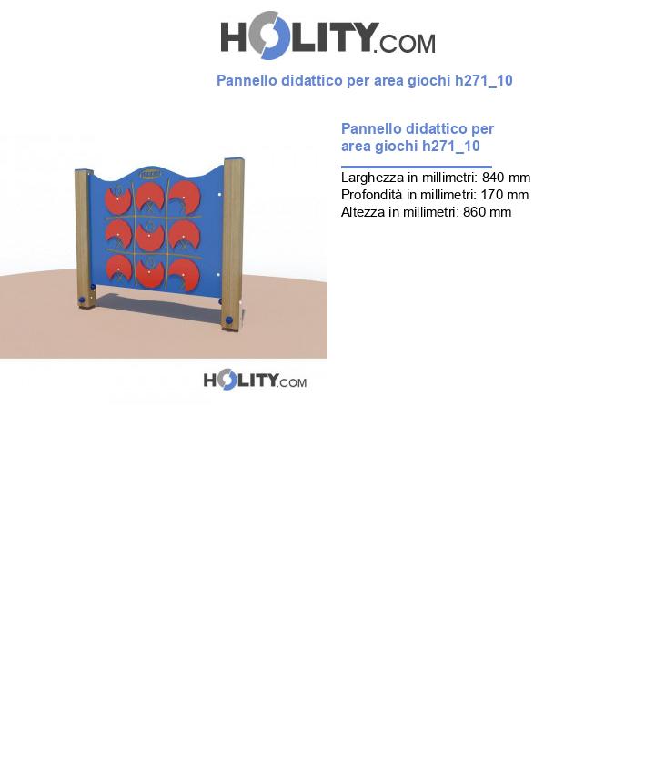 Pannello didattico per area giochi h271_10