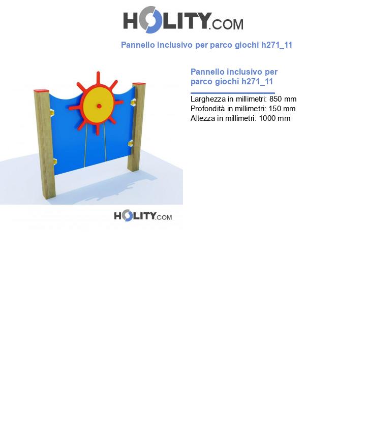 Pannello inclusivo per parco giochi h271_11