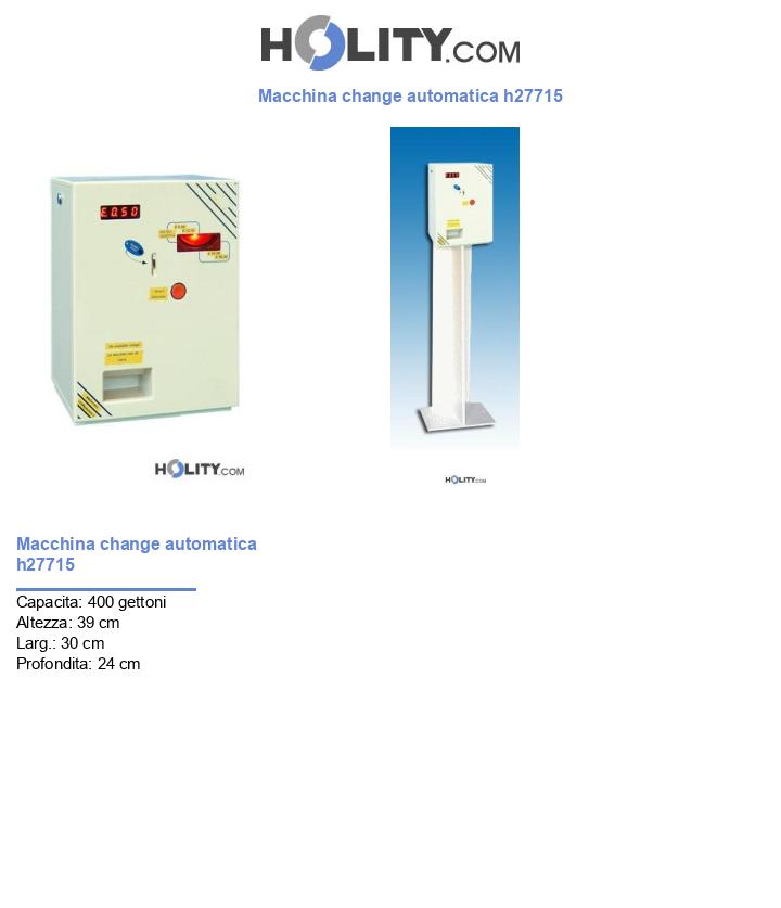 Macchina change automatica h27715