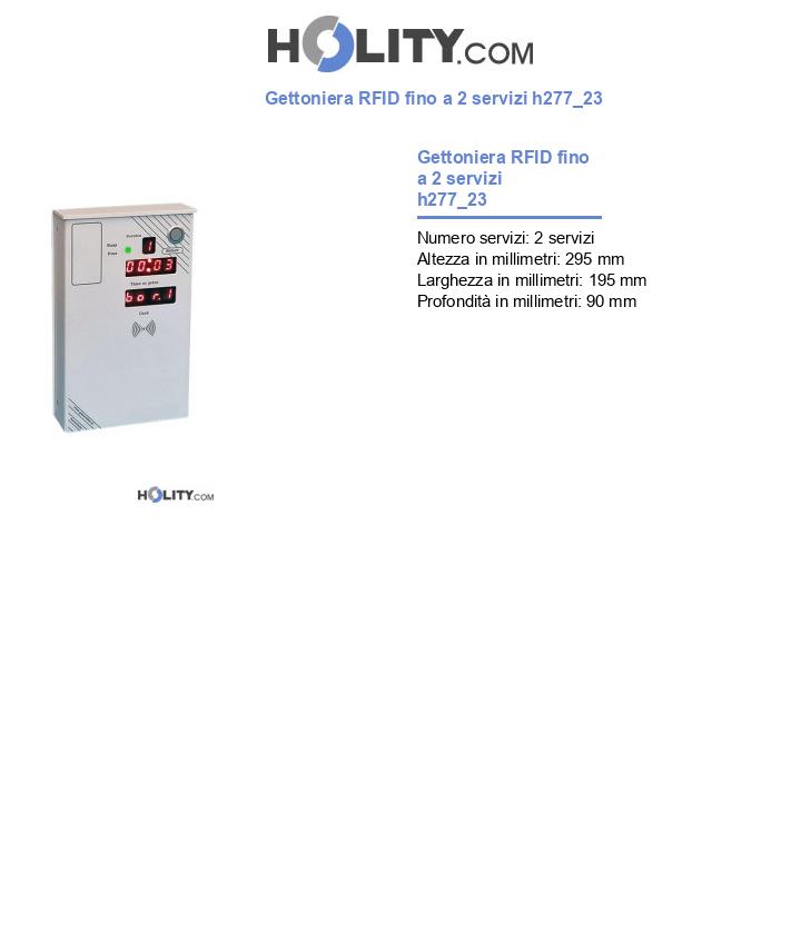 Gettoniera RFID fino a 2 servizi h277_23