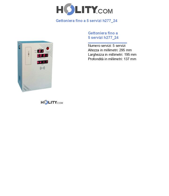 Gettoniera fino a 5 servizi h277_24