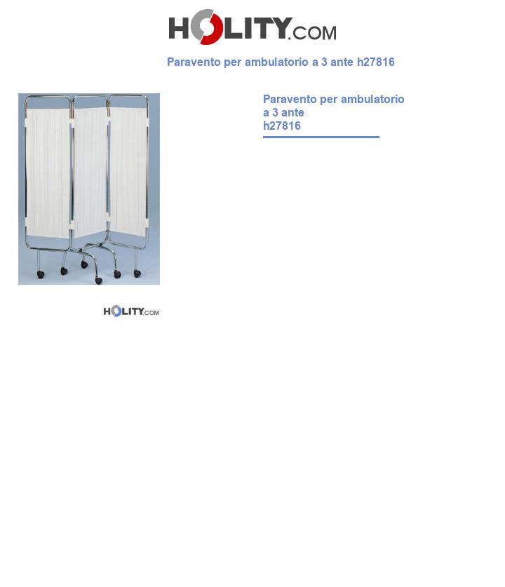 Paravento per ambulatorio a 3 ante h27816