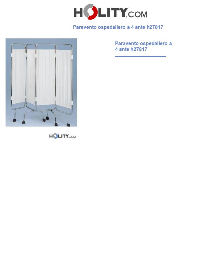 Paravento ospedaliero a 4 ante h27817
