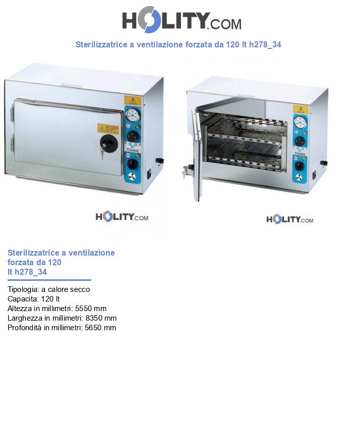 Sterilizzatrice a ventilazione forzata da 120 lt h278_34