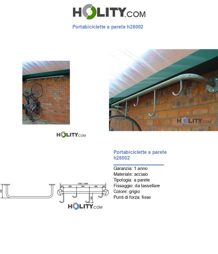 Portabiciclette a parete h28002