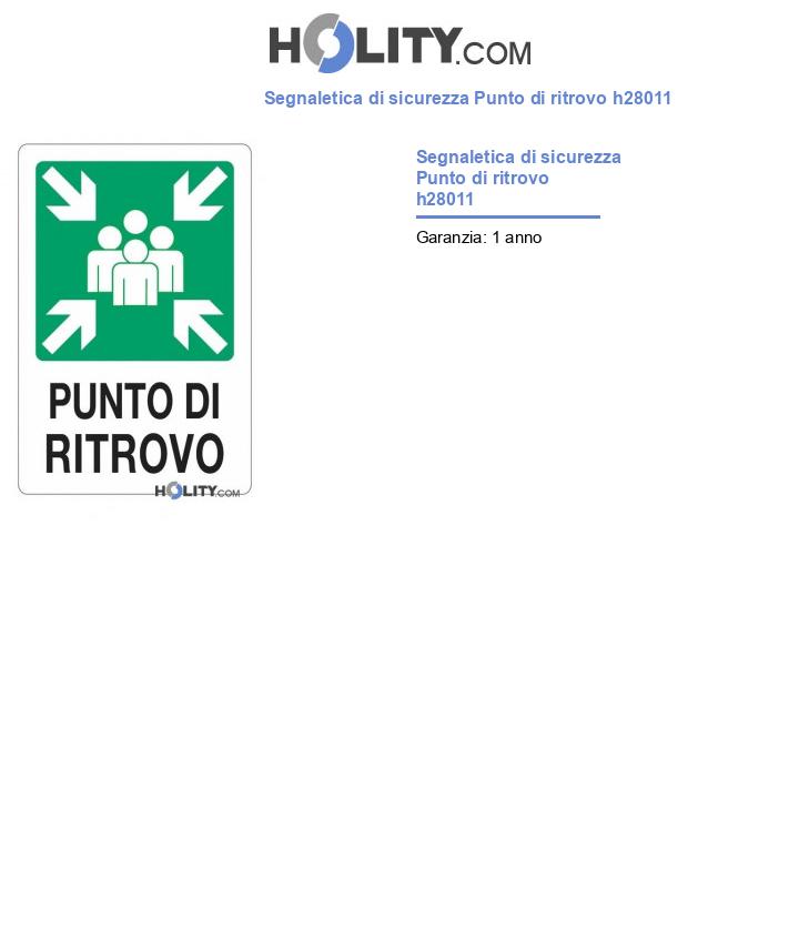 Segnaletica di sicurezza Punto di ritrovo h28011