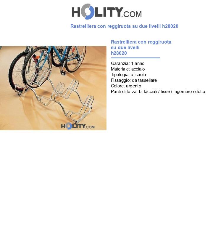 Rastrelliera con reggiruota su due livelli h28020