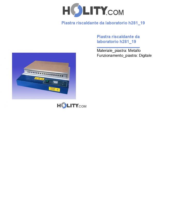 Piastra riscaldante da laboratorio h281_19