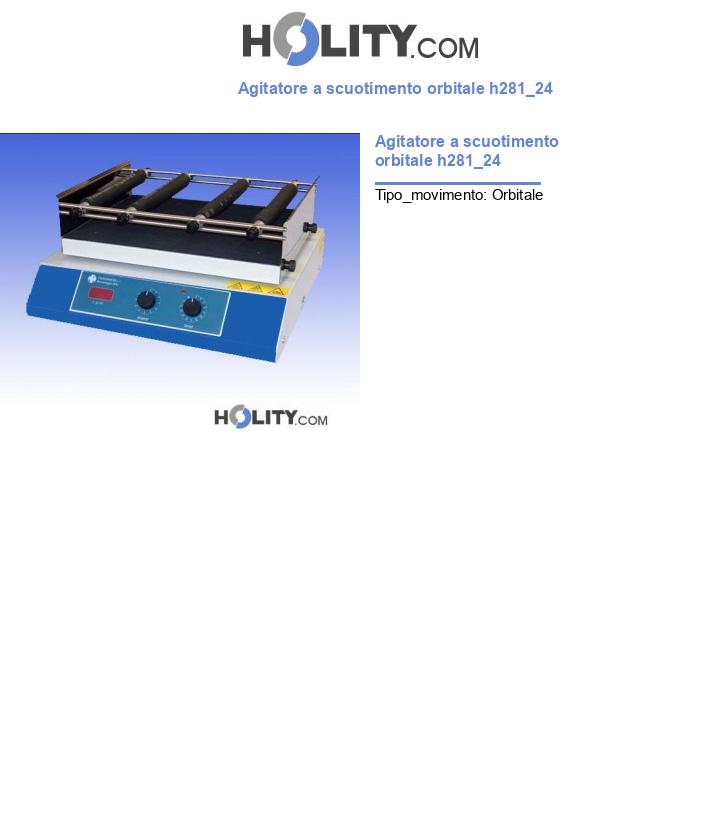 Agitatore a scuotimento orbitale h281_24