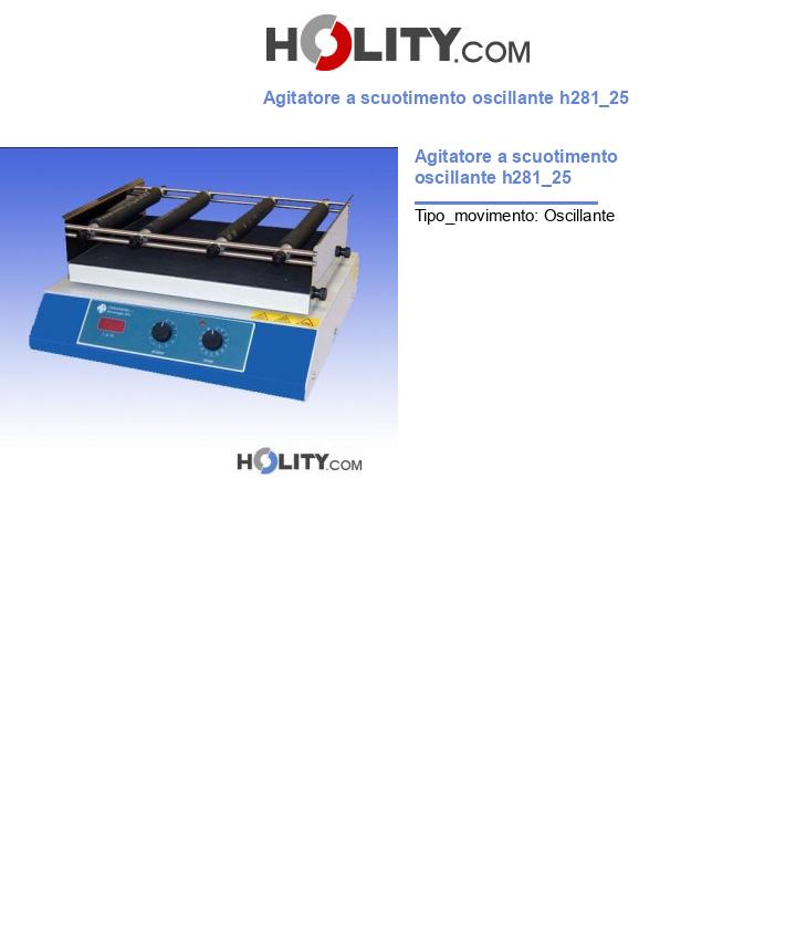 Agitatore a scuotimento oscillante h281_25