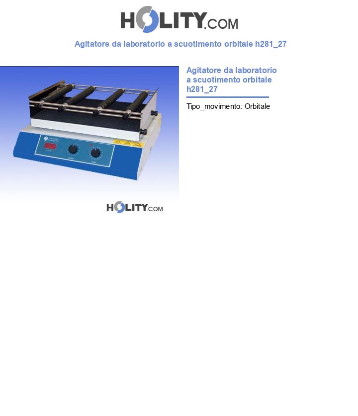 Agitatore da laboratorio a scuotimento orbitale h281_27