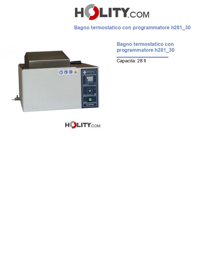Bagno termostatico con programmatore h281_30