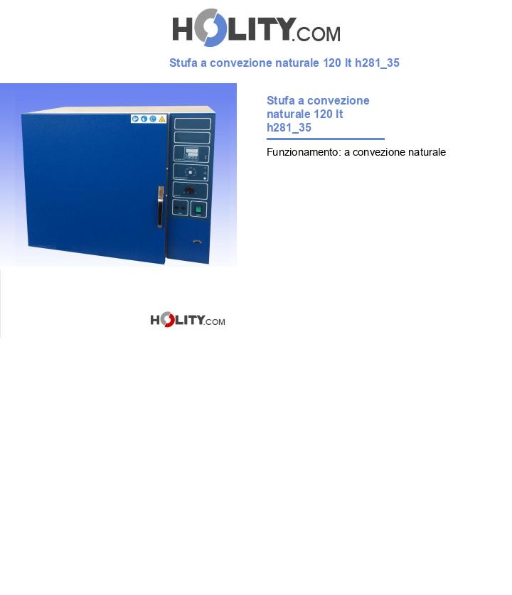 Stufa a convezione naturale 120 lt h281_35