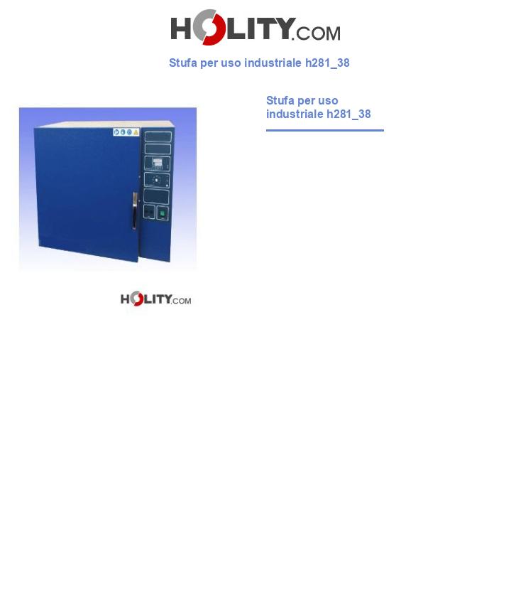 Stufa per uso industriale h281_38