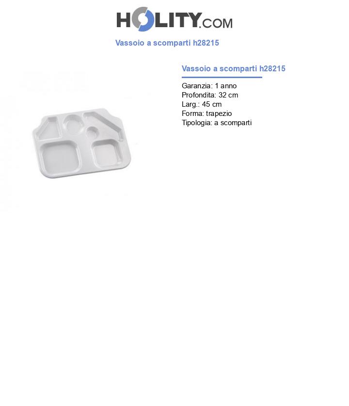 Vassoio a scomparti h28215