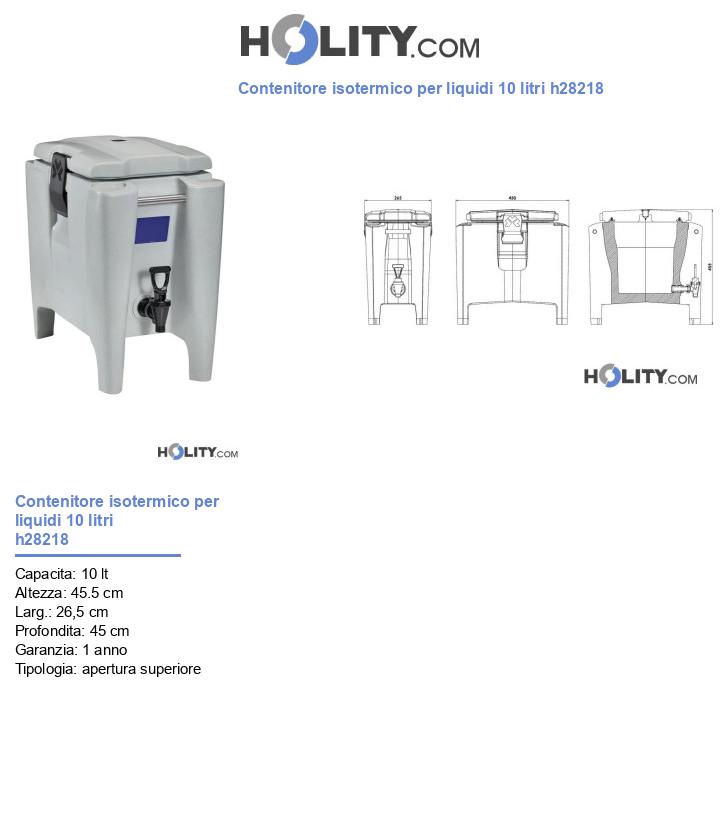 Contenitore isotermico per liquidi 10 litri h28218