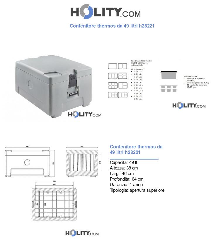 Contenitore thermos da 49 litri h28221