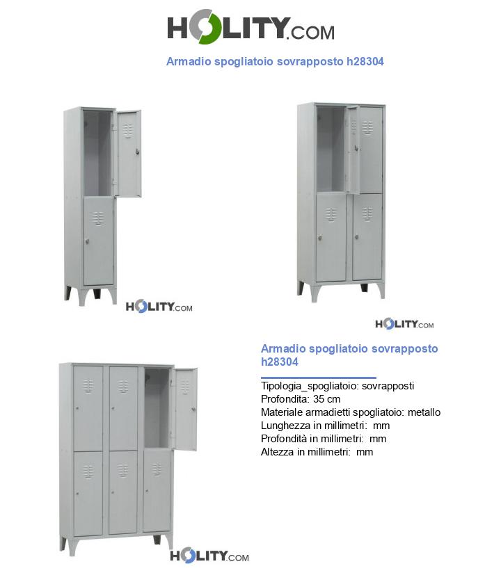 Armadio spogliatoio sovrapposto h28304