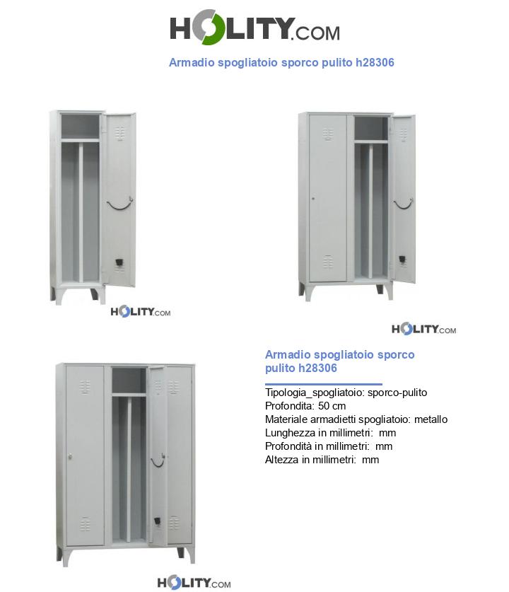 Armadio spogliatoio sporco pulito h28306