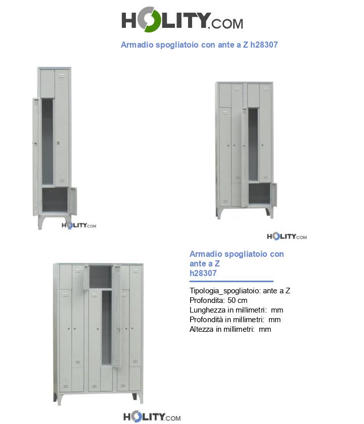 Armadio spogliatoio con ante a Z h28307