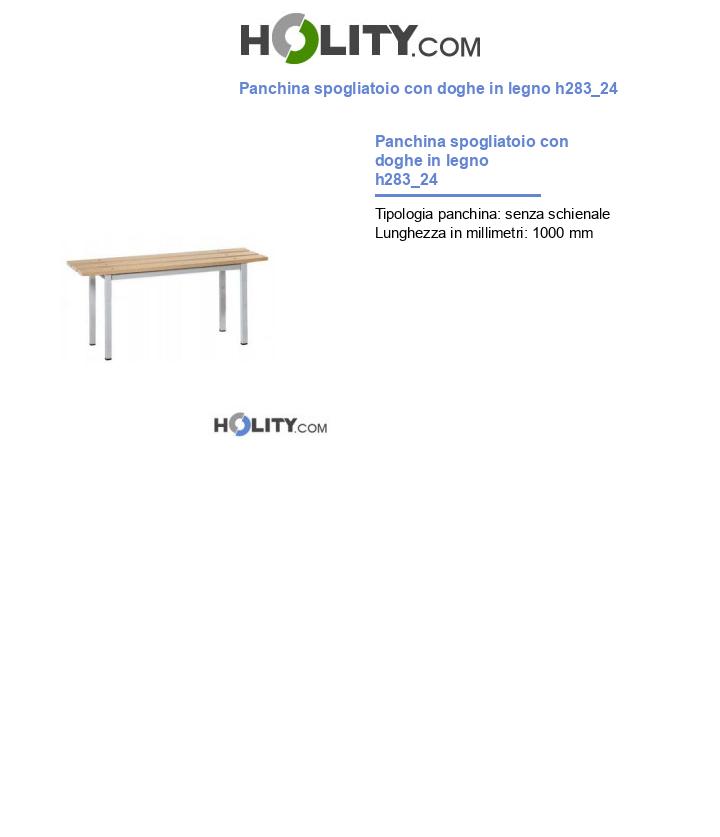 Panchina spogliatoio con doghe in legno h283_24