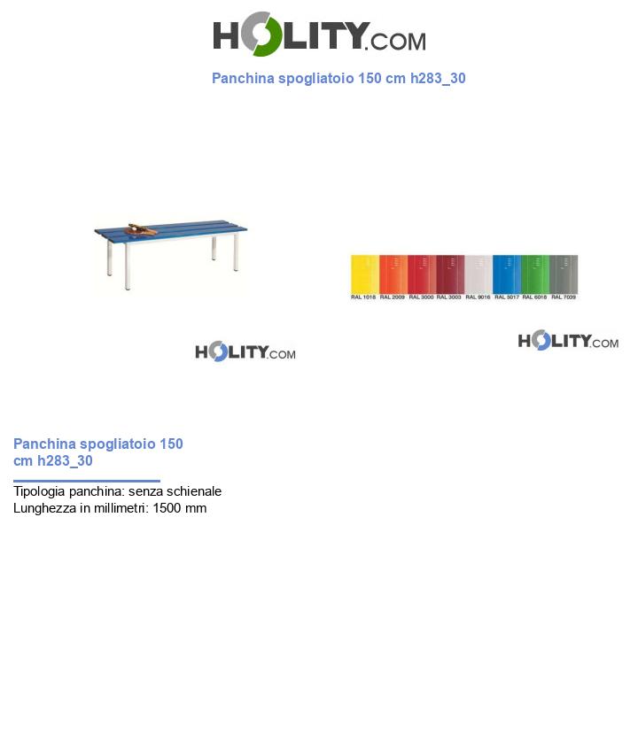 Panchina spogliatoio 150 cm h283_30