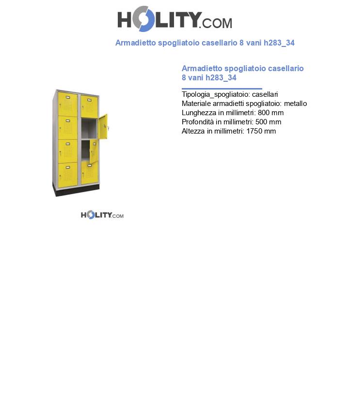 Armadietto spogliatoio casellario 8 vani h283_34