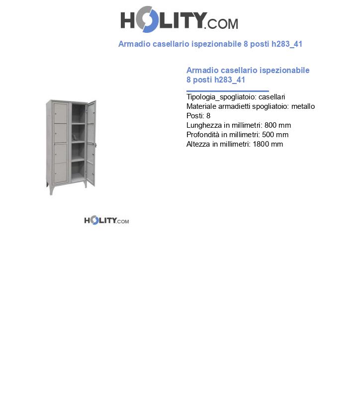 Armadio casellario ispezionabile 8 posti h283_41