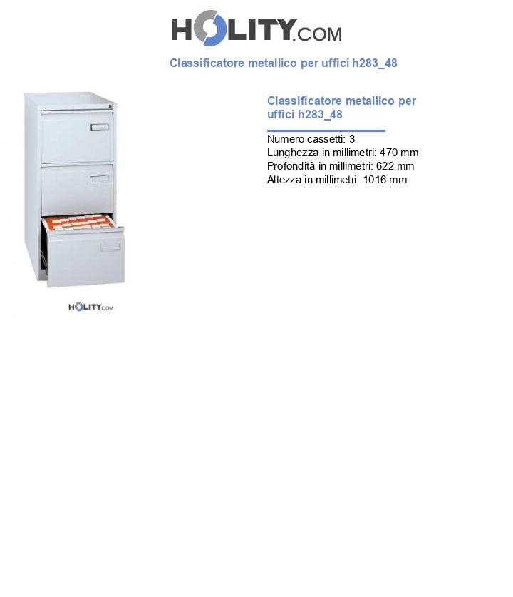 Classificatore metallico per uffici h283_48