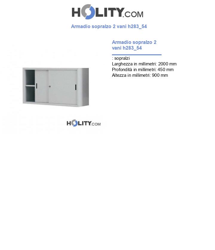 Armadio sopralzo 2 vani h283_54
