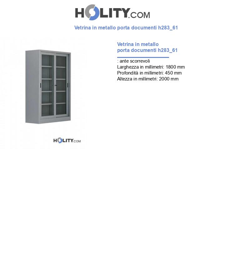 Vetrina in metallo porta documenti h283_61