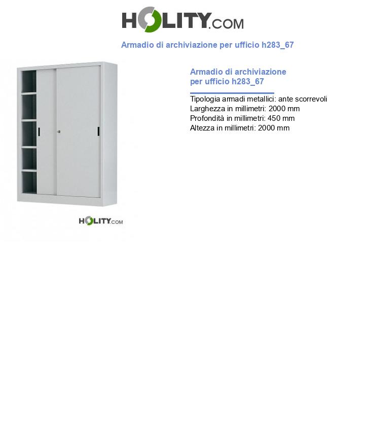 Armadio di archiviazione per ufficio h283_67