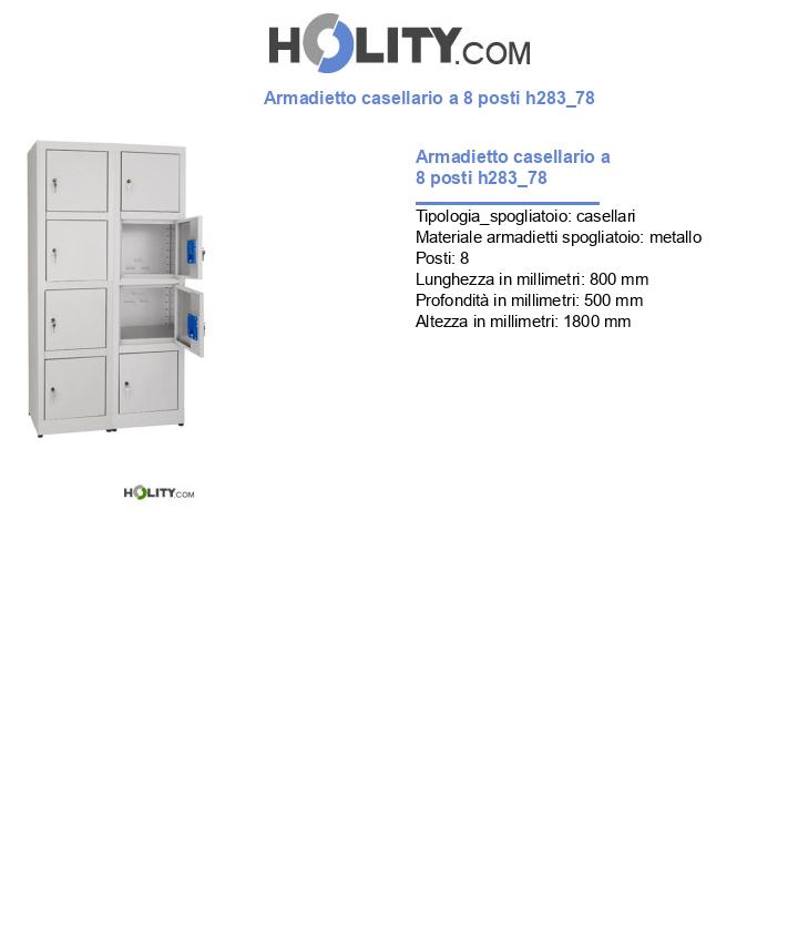 Armadietto casellario a 8 posti h283_78