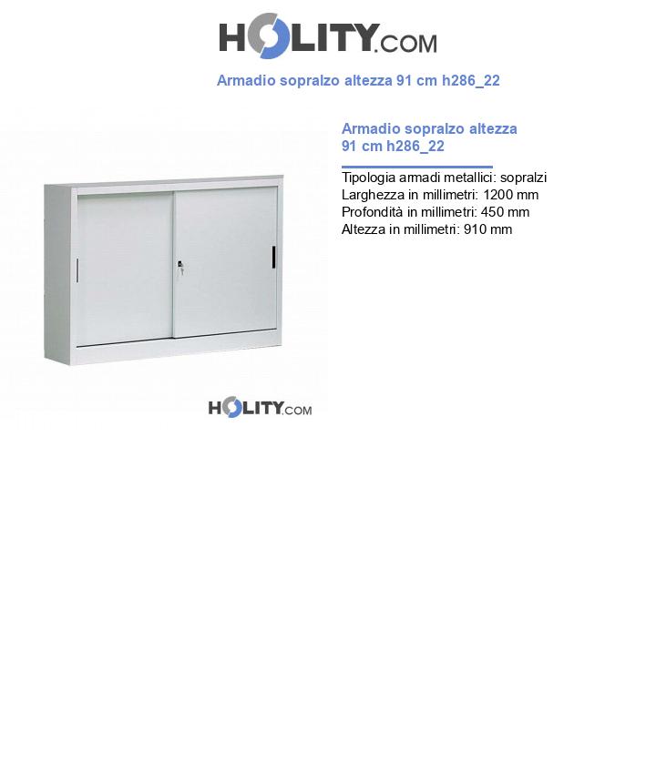 Armadio sopralzo altezza 91 cm h286_22
