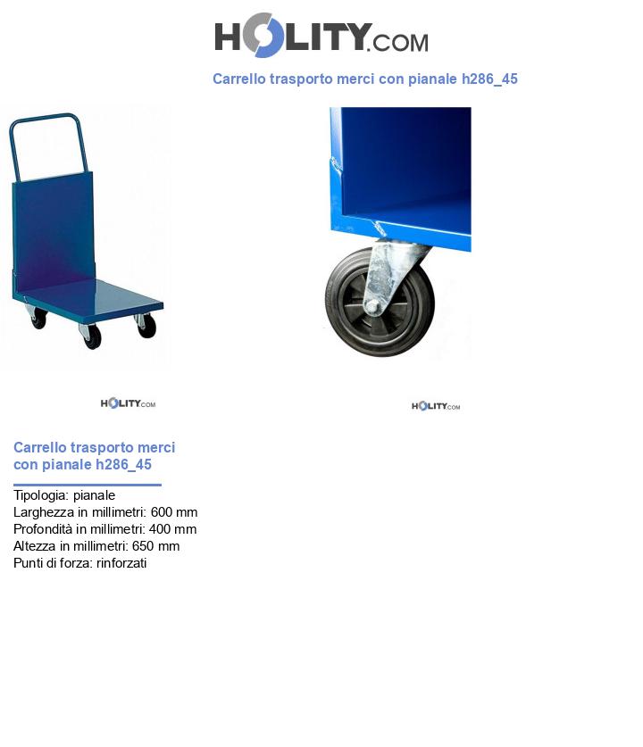 Carrello trasporto merci con pianale h286_45