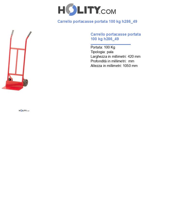 Carrello portacasse portata 100 kg h286_49