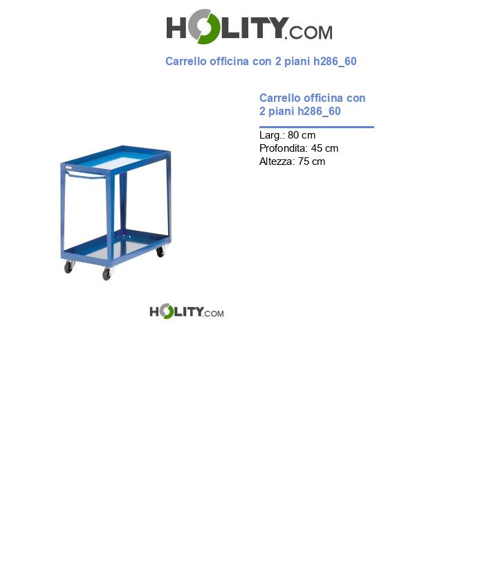 Carrello officina con 2 piani h286_60