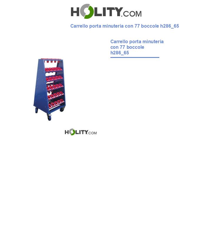 Carrello porta minuteria con 77 boccole h286_65