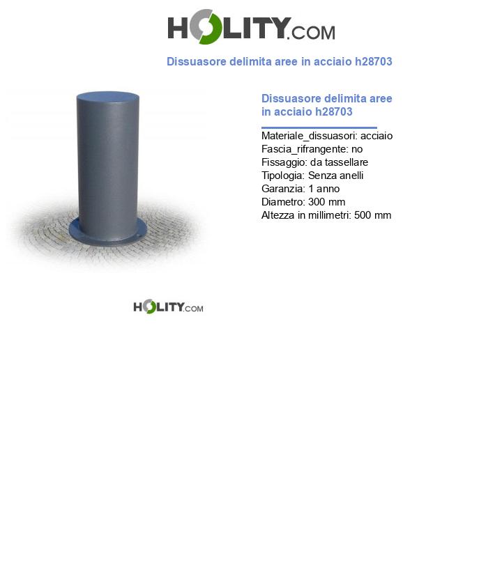 Dissuasore delimita aree in acciaio h28703
