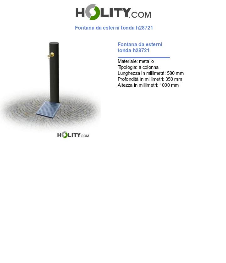 Fontana da esterni tonda h28721