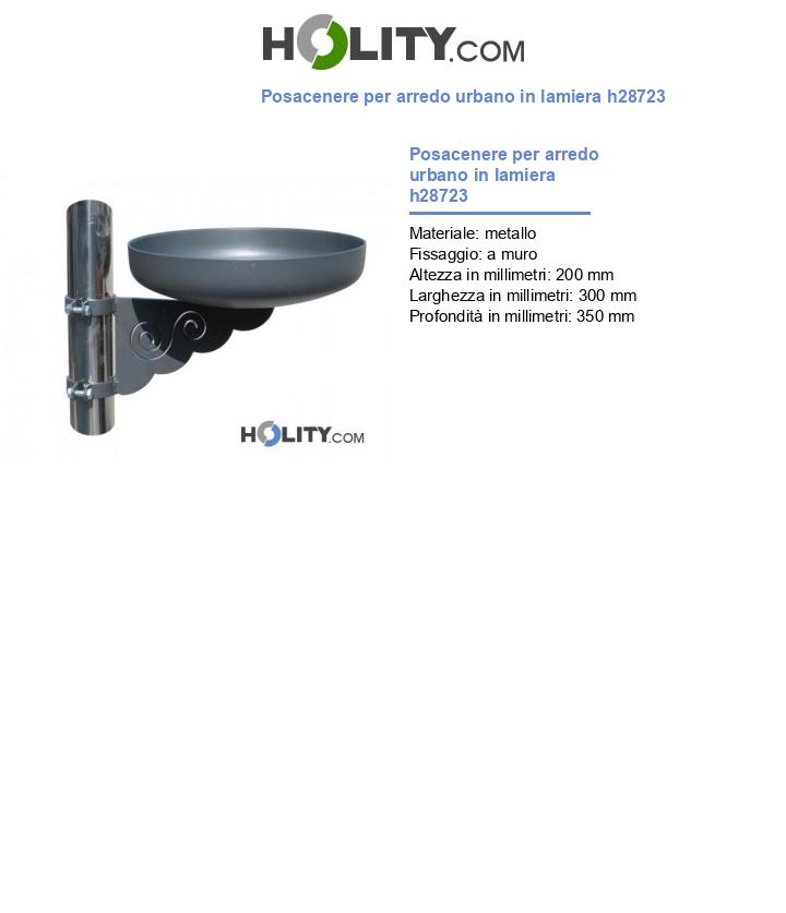 Posacenere per arredo urbano in lamiera h28723