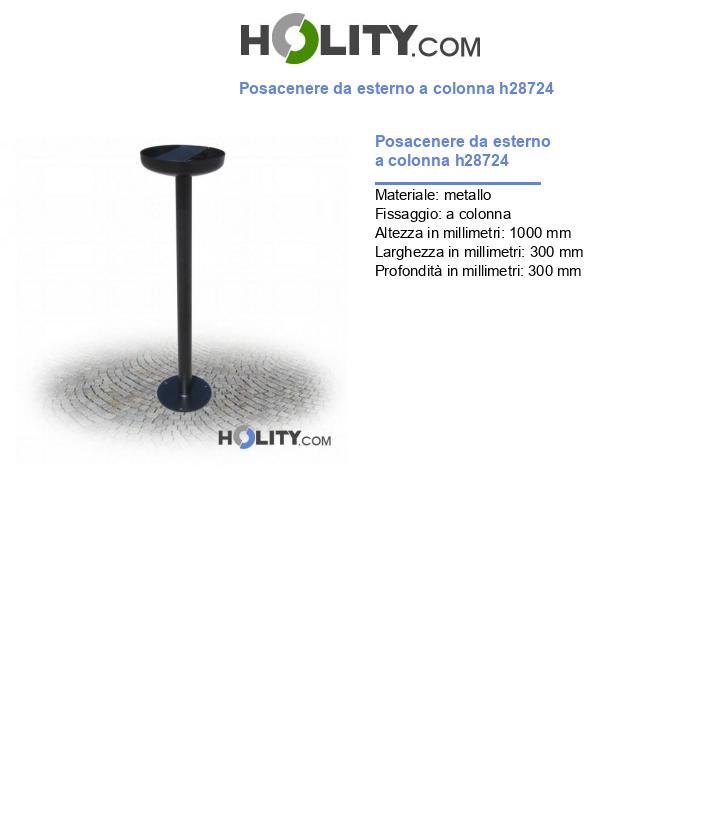 Posacenere da esterno a colonna h28724