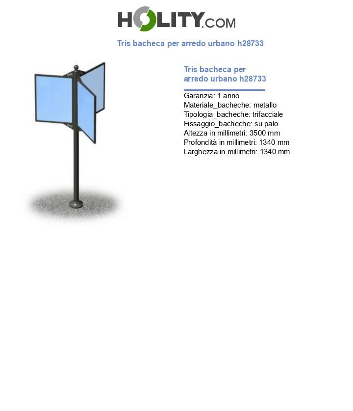Tris bacheca per arredo urbano h28733