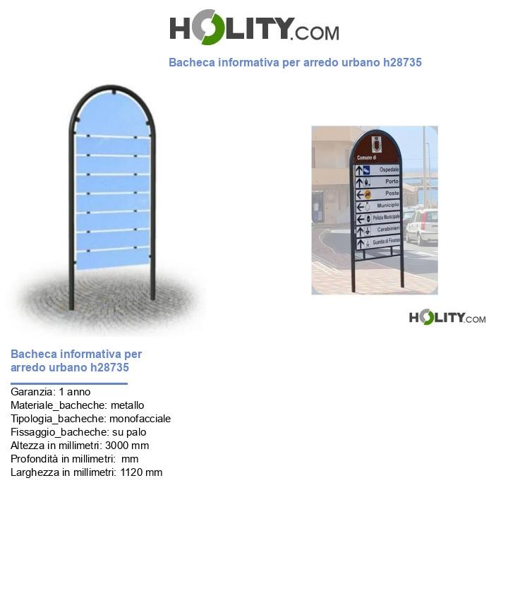 Bacheca informativa per arredo urbano h28735