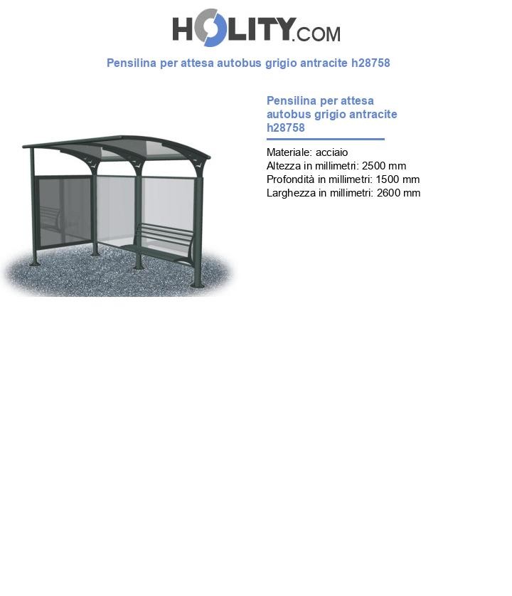 Pensilina per attesa autobus grigio antracite h28758